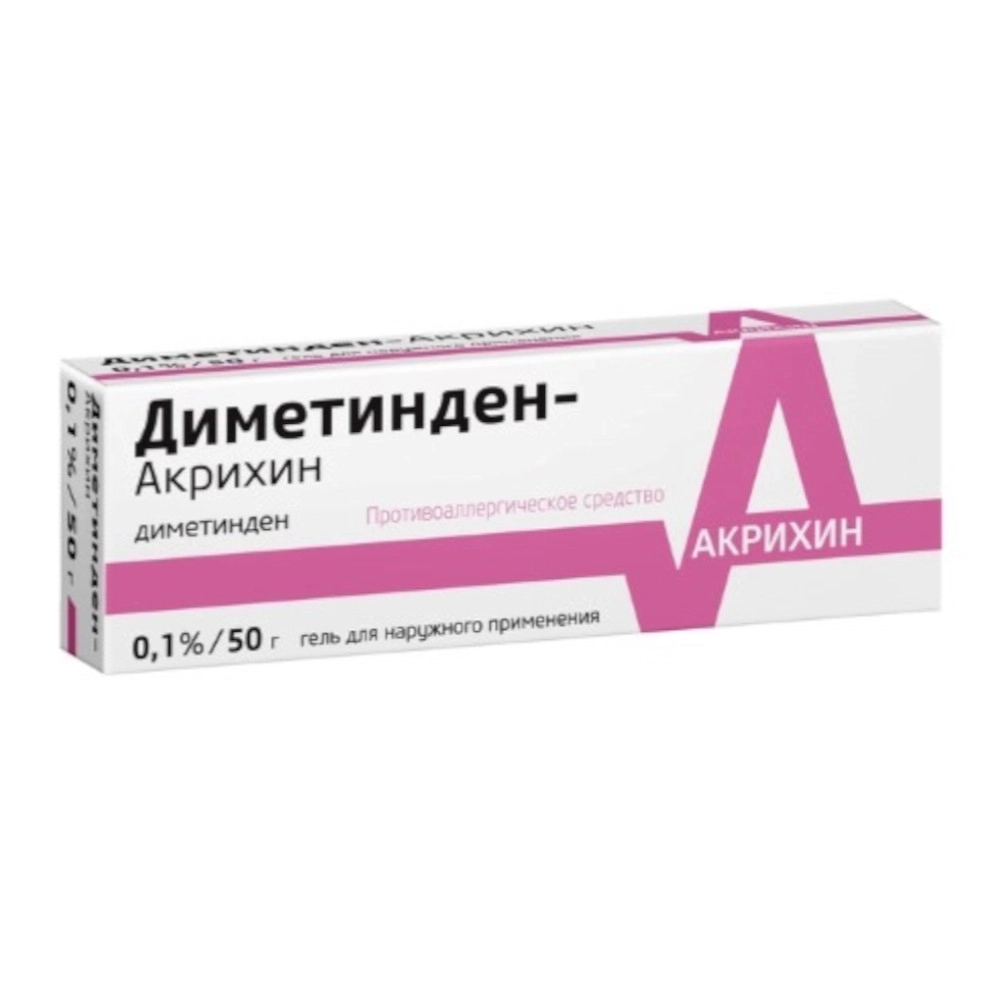 изображение Диметинден-Акрихин гель 50г туба наруж от интернет-аптеки ФАРМЭКОНОМ