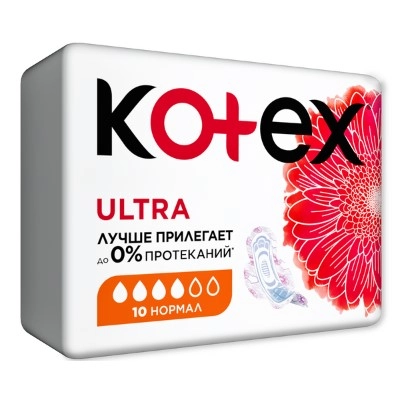 изображение Прокладки критич. Kotex Ultra Нормал N10 мягк. сет. от интернет-аптеки ФАРМЭКОНОМ
