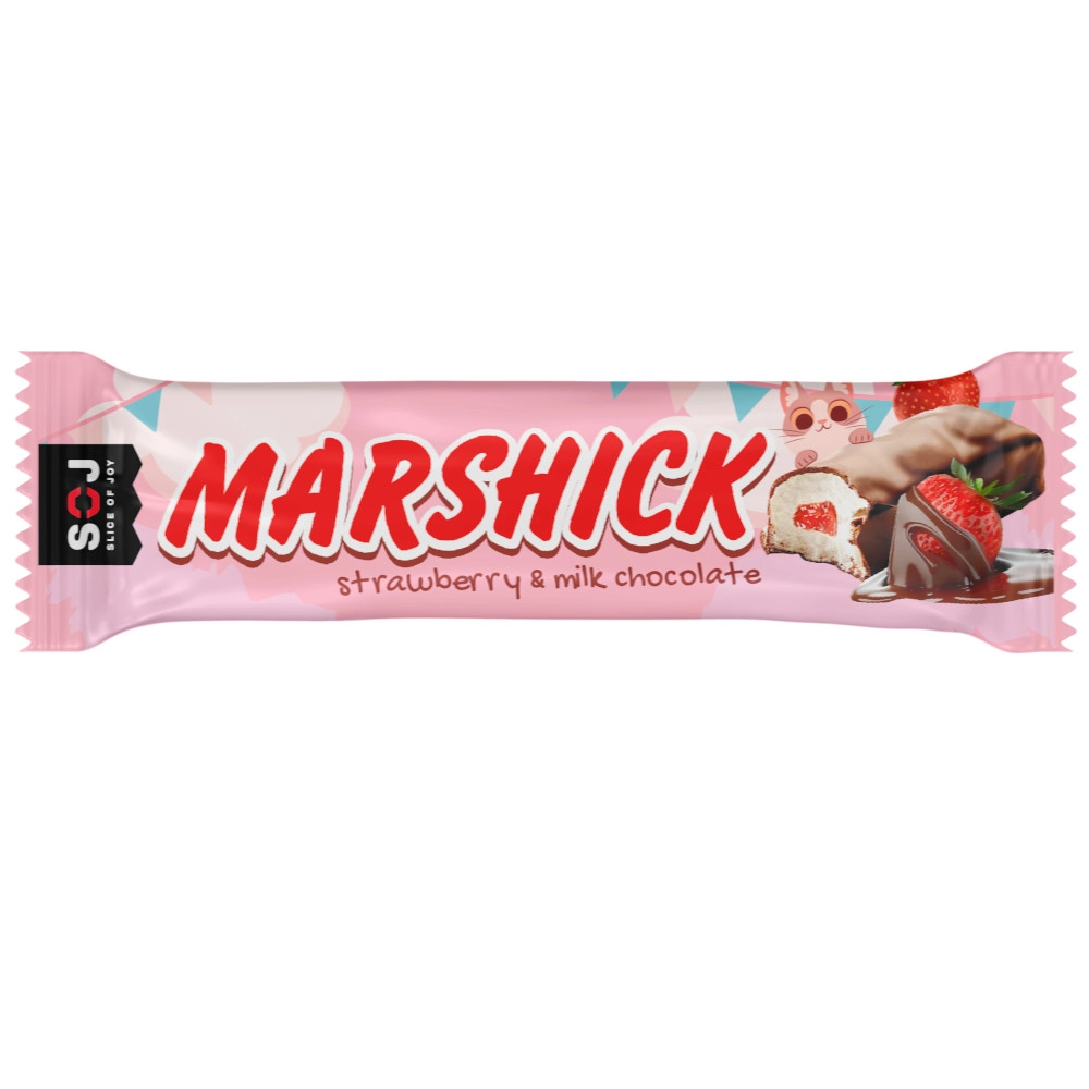 изображение Батончик SOJ Marshmallow с клубничной начинкой в шоколаде 30г от интернет-аптеки ФАРМЭКОНОМ