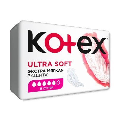 изображение Прокладки критич. Kotex Ultra Soft super N8 от интернет-аптеки ФАРМЭКОНОМ