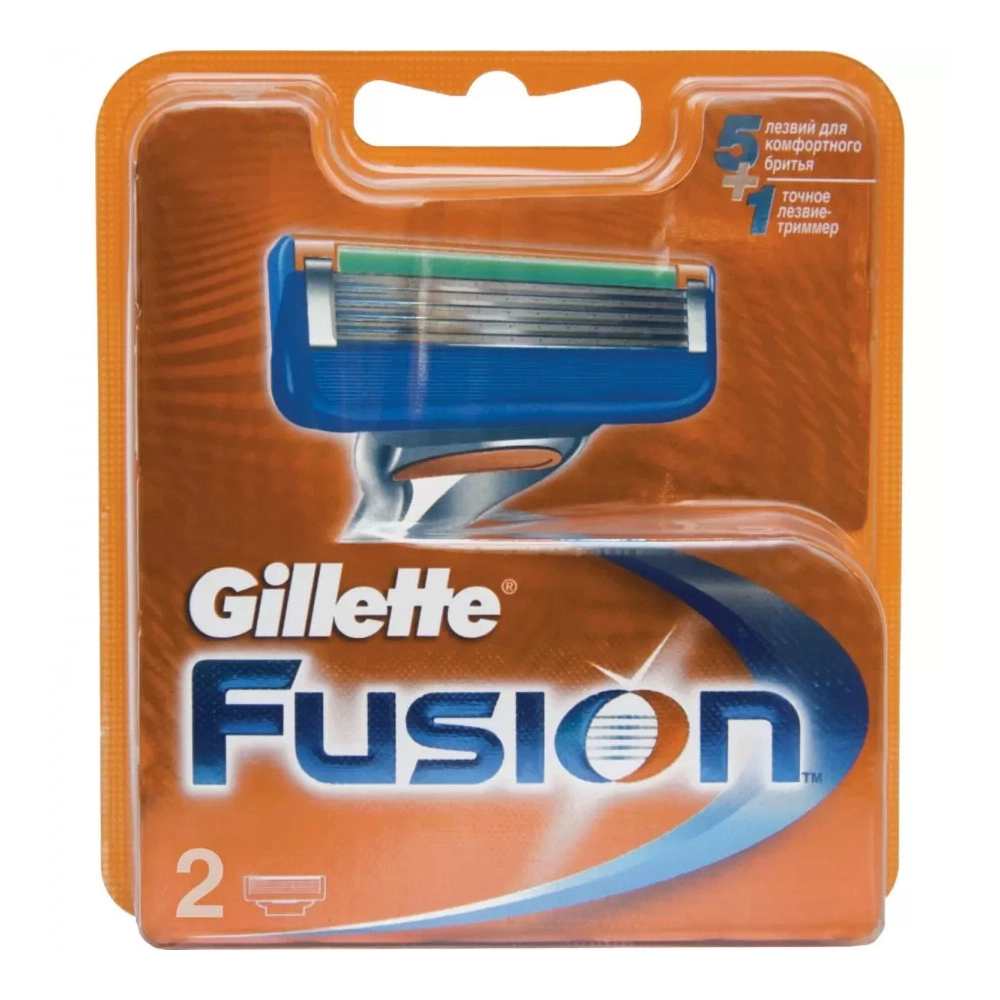 изображение Сменные кассеты для бритья Gillette Fusion 2шт от интернет-аптеки ФАРМЭКОНОМ