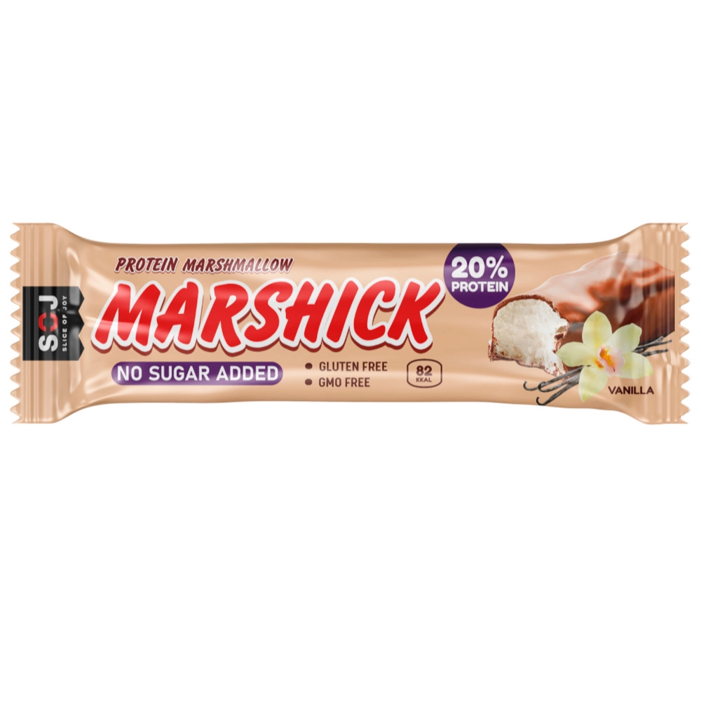 изображение Протеиновый батончик SOJ Marshmallow ванильный в шоколаде 30г от интернет-аптеки ФАРМЭКОНОМ