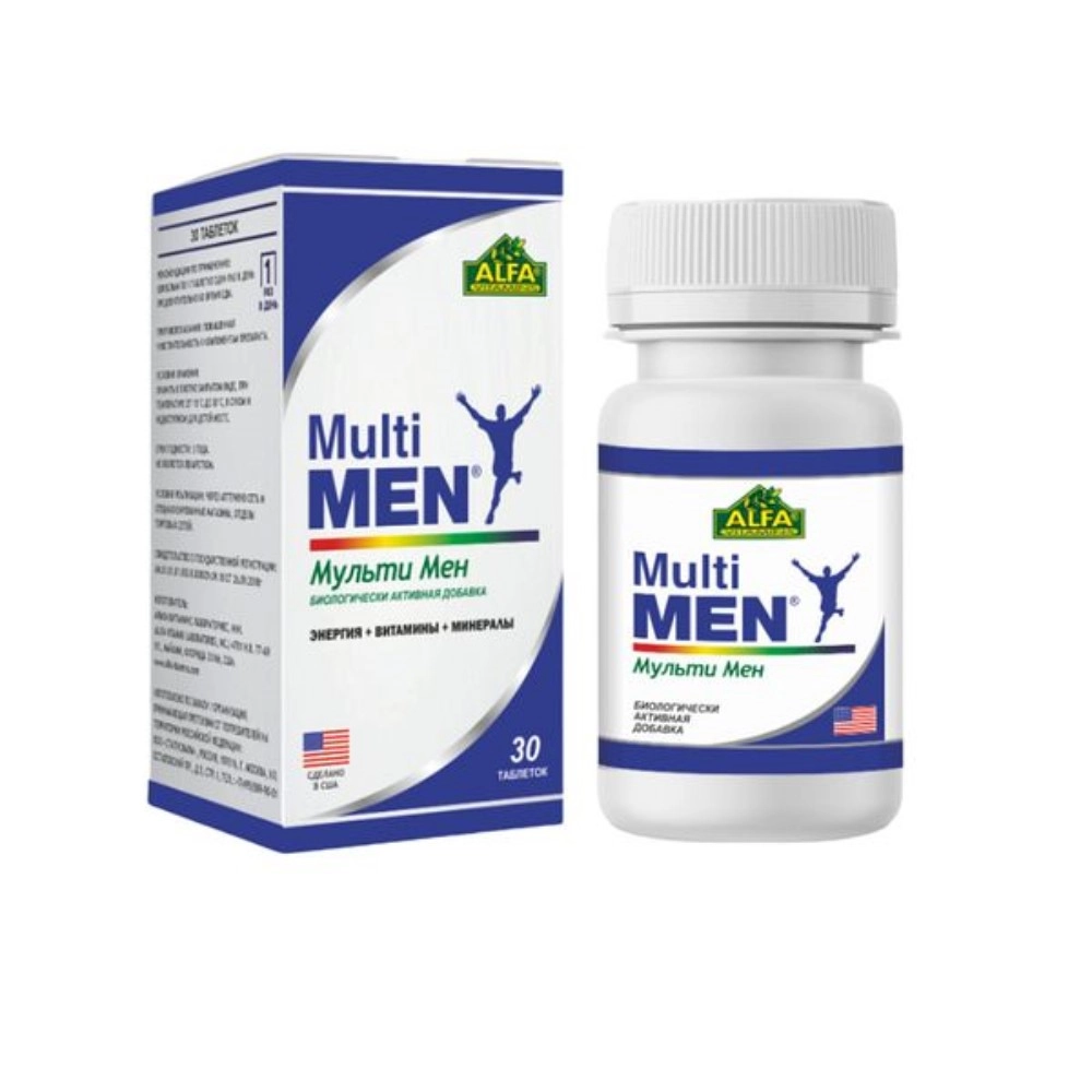 изображение Мульти-Мен Мультивитамины для мужчин таб. №30 от интернет-аптеки ФАРМЭКОНОМ