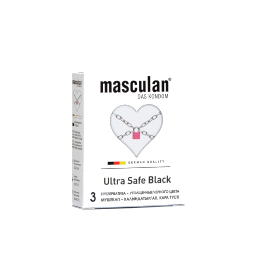 изображение Презервативы Masculan Ultra Safe Black 3шт от интернет-аптеки ФАРМЭКОНОМ