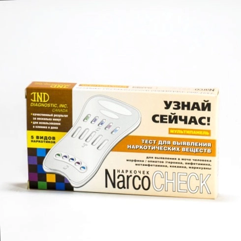 изображение Тест на 5 видов наркотиков NarcoCHECK мультипанель (1 тест) от интернет-аптеки ФАРМЭКОНОМ