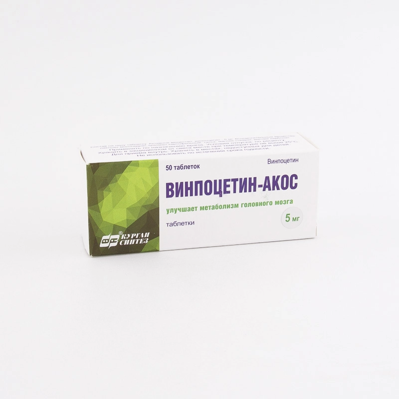 изображение Винпоцетин-АКОС таб. 5мг N50 вн от интернет-аптеки ФАРМЭКОНОМ