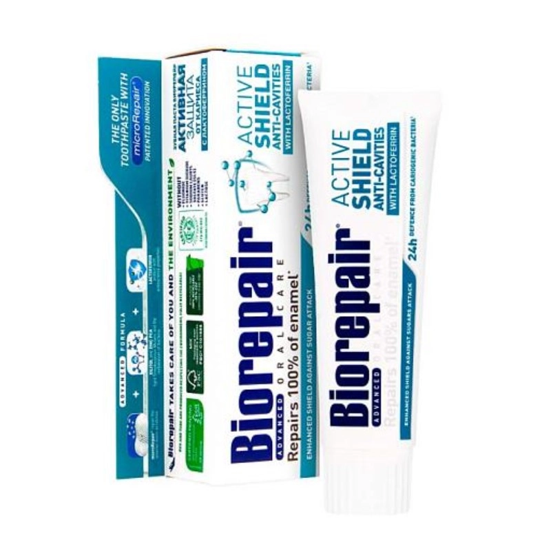 изображение Biorepair Active Shield зубная паста для проактивной защиты 75мл от интернет-аптеки ФАРМЭКОНОМ