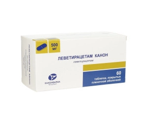 изображение Леветирацетам Канон таб.п.п/о 500мг N60 вн от интернет-аптеки ФАРМЭКОНОМ