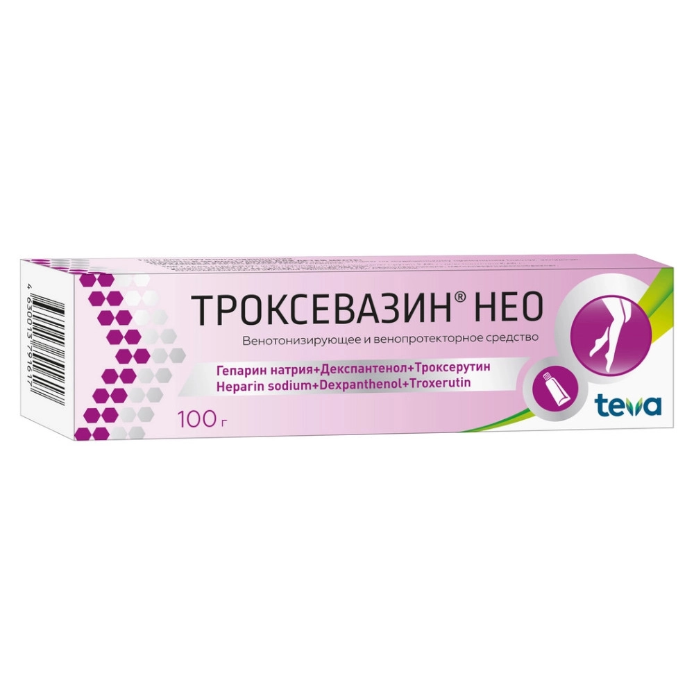 изображение Троксевазин Нео гель 100г наруж от интернет-аптеки ФАРМЭКОНОМ