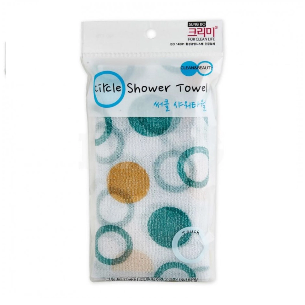 изображение Мочалка для тела Sungbo Cleamy Circle Shower Towel Волна средняя 28*95см от интернет-аптеки ФАРМЭКОНОМ