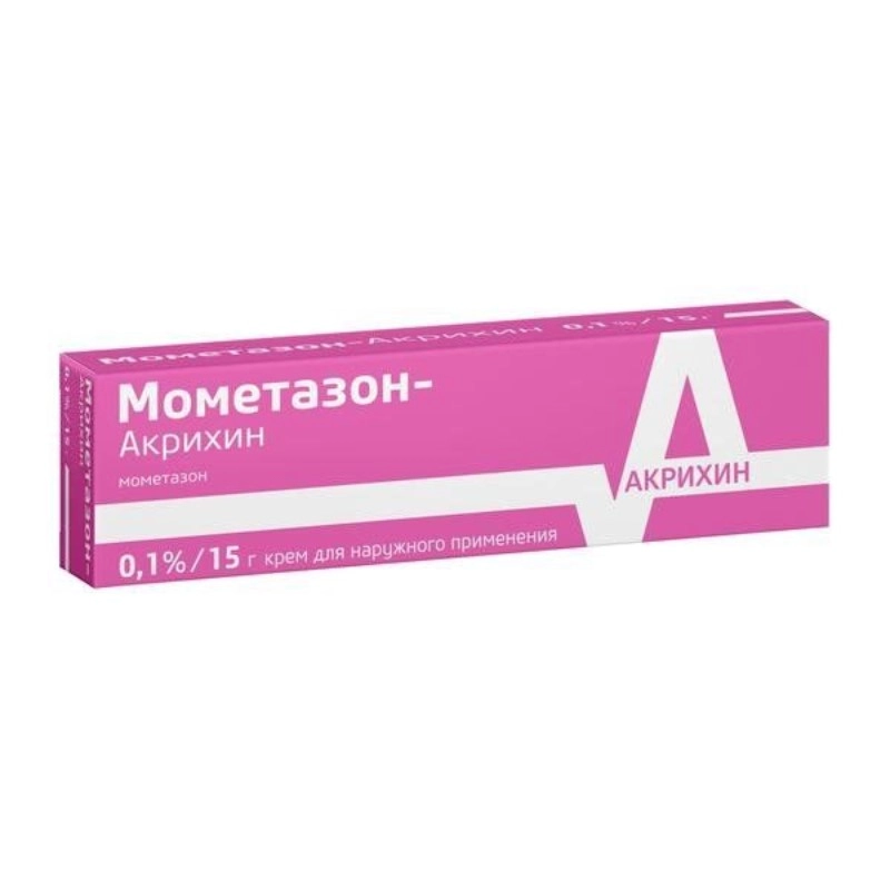 изображение Мометазон-Акрихин крем 0.1%-15г туба наруж от интернет-аптеки ФАРМЭКОНОМ