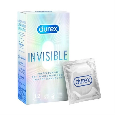 изображение Презервативы Durex N12 Invisible от интернет-аптеки ФАРМЭКОНОМ