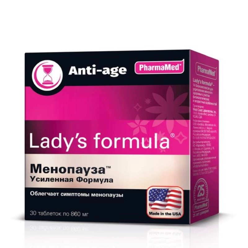 изображение Formula Lady's менопауза усиленная формула таб N30 вн от интернет-аптеки ФАРМЭКОНОМ