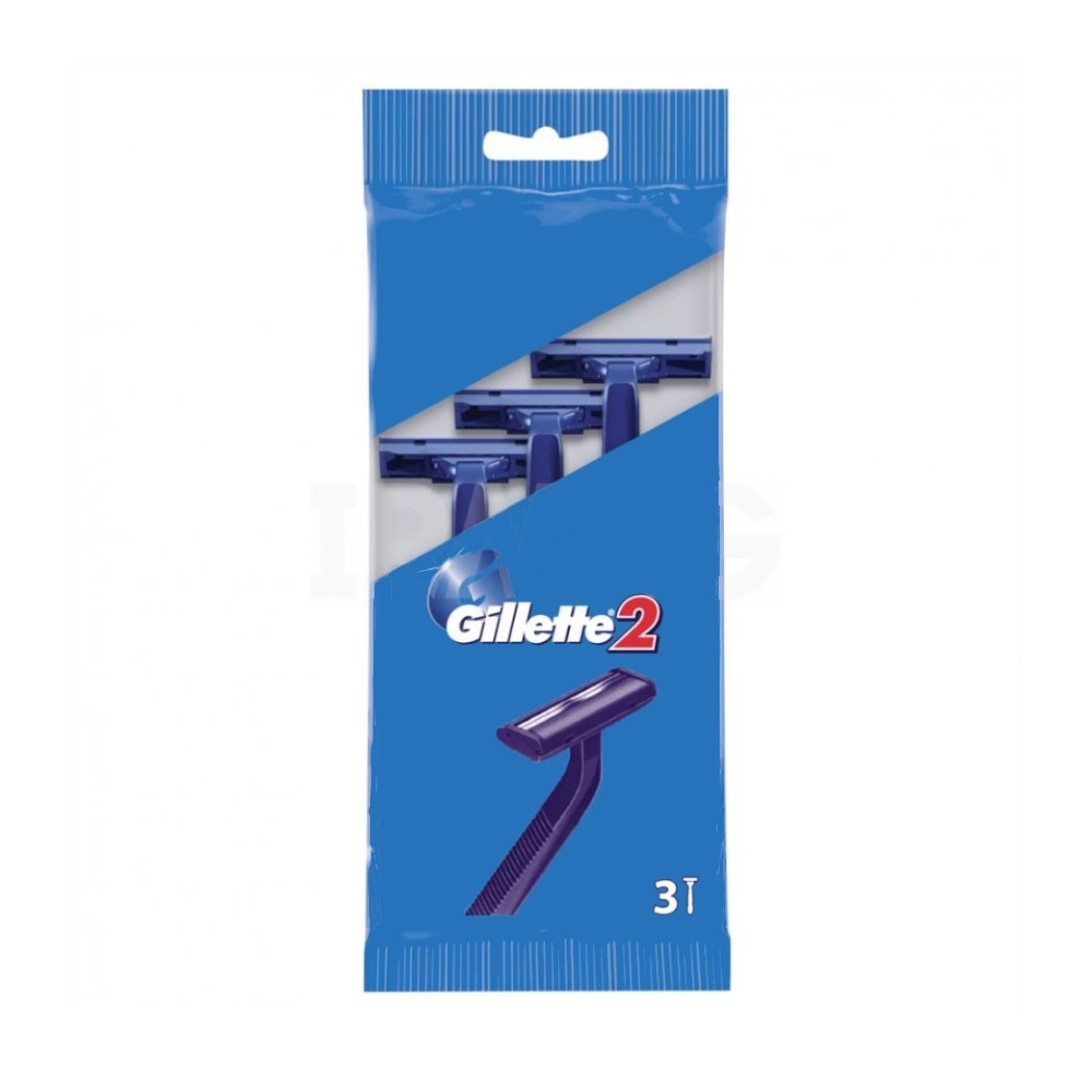 изображение Станок для бритья Gillette 2 одноразовый 3шт от интернет-аптеки ФАРМЭКОНОМ