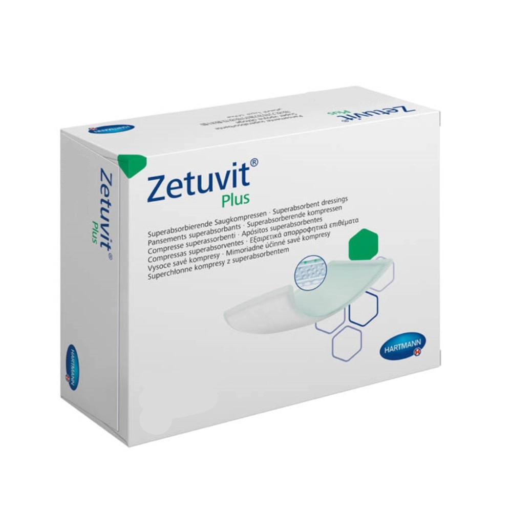 Повязка суперабсорбирующая Zetuvit Plus стерильная, 1шт купить в аптеке ФАРМЭКОНОМ