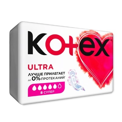 изображение Прокладки критич. Kotex Ultra Супер N8 мягк. сет. от интернет-аптеки ФАРМЭКОНОМ