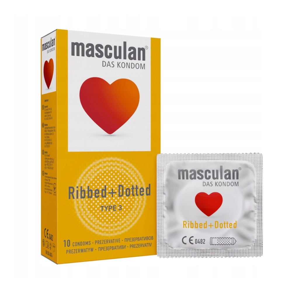 изображение Презервативы Masculan Ribbed + Dotted 10шт от интернет-аптеки ФАРМЭКОНОМ