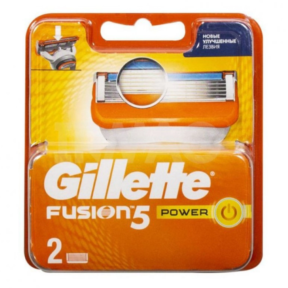 изображение Сменные кассеты для бритья Gillette Fusion Power 2шт от интернет-аптеки ФАРМЭКОНОМ