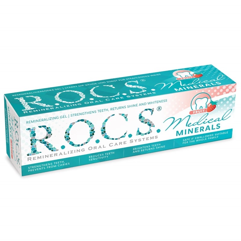изображение R.O.C.S. Medical Minerals гель для укрепления зубов со вкусом фруктов 45г от интернет-аптеки ФАРМЭКОНОМ