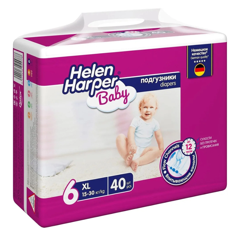 изображение Подгузники Хелен Харпер Baby 6 13-18кг №40 XL от интернет-аптеки ФАРМЭКОНОМ