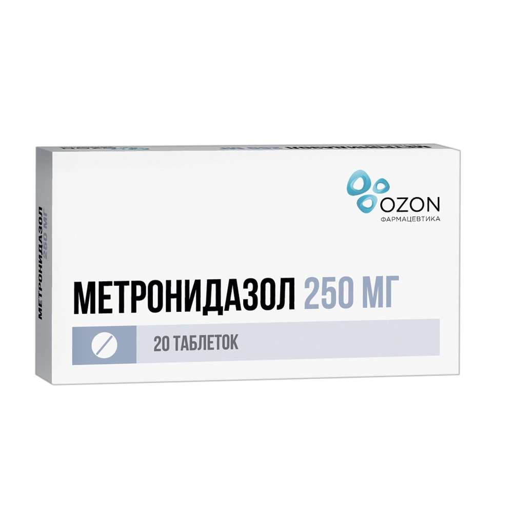 изображение Метронидазол таб. 250мг N20 вн от интернет-аптеки ФАРМЭКОНОМ