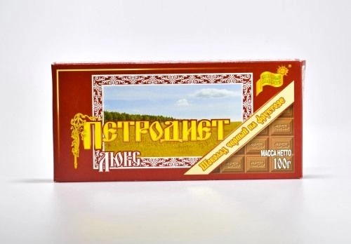 изображение Шоколад Петродиет Люкс черный, на фруктозе 100г от интернет-аптеки ФАРМЭКОНОМ