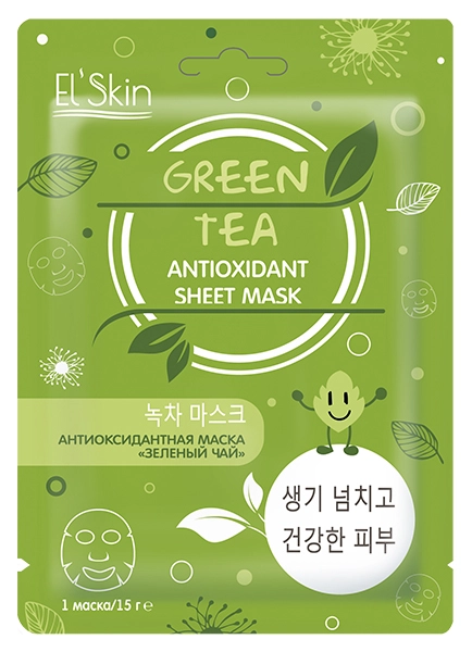 изображение Маска д/лица Элскин Зеленый чай 15г антиоксид. от интернет-аптеки ФАРМЭКОНОМ