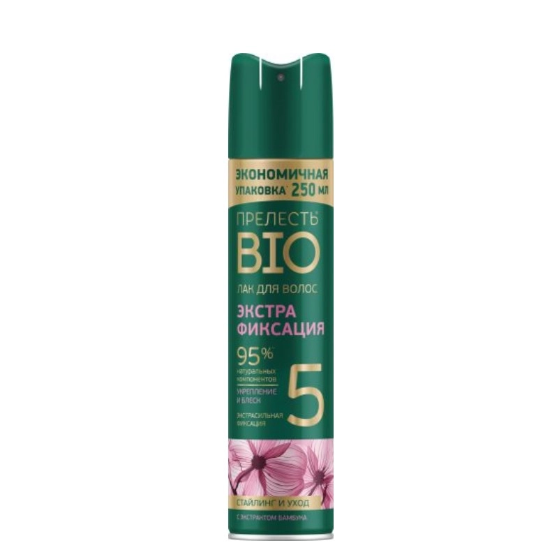 изображение Прелесть BIO Экстрафиксация лак для волос с экстрактом бамбука 250мл от интернет-аптеки ФАРМЭКОНОМ