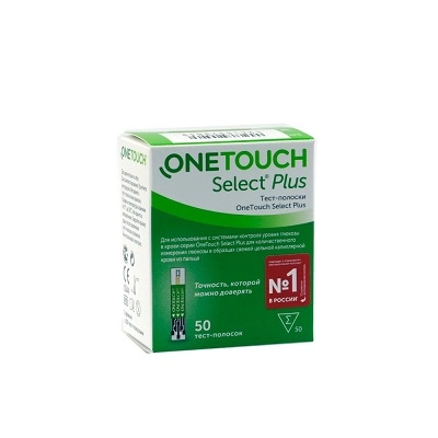  Тест-полоски One Touch Select Plus 50 шт купить в аптеке ФАРМЭКОНОМ
