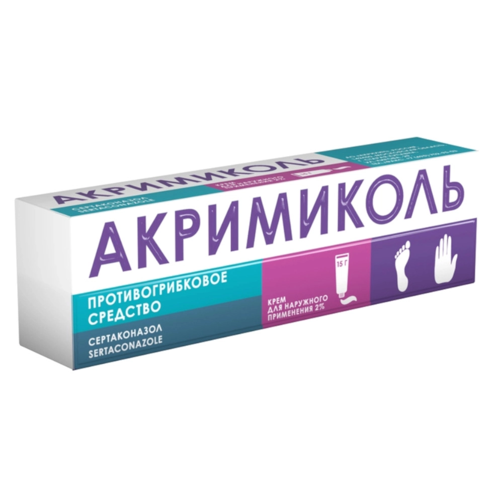 изображение Акримиколь крем 2%-15г наруж от интернет-аптеки ФАРМЭКОНОМ