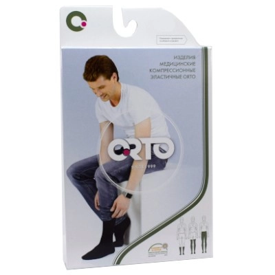 изображение Компрессионный чулок ORTO 2 класс 224 мужской на одну ногу закрытый носок от интернет-аптеки ФАРМЭКОНОМ