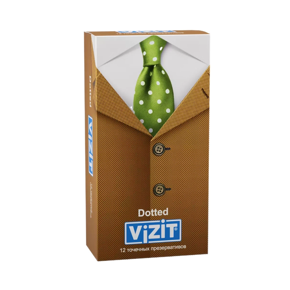 изображение Презервативы ViZiT Dotted с точечным рифлением 12шт от интернет-аптеки ФАРМЭКОНОМ