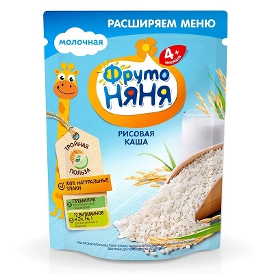 изображение Каша Фрутоняня молочная рис с 4 мес. 200г от интернет-аптеки ФАРМЭКОНОМ