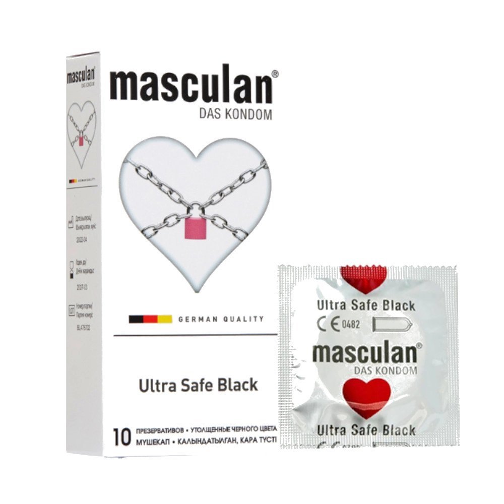изображение Презервативы Masculan Ultra Safe Black 10шт от интернет-аптеки ФАРМЭКОНОМ