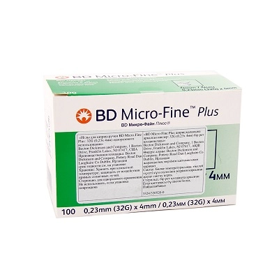  Иглы Micro-Fine Plus G-32(0,23х4мм), 100шт купить в аптеке ФАРМЭКОНОМ