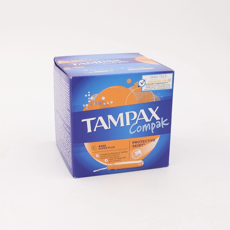 изображение Тампоны TAMPAX Compak N16 super plus с апплик. от интернет-аптеки ФАРМЭКОНОМ