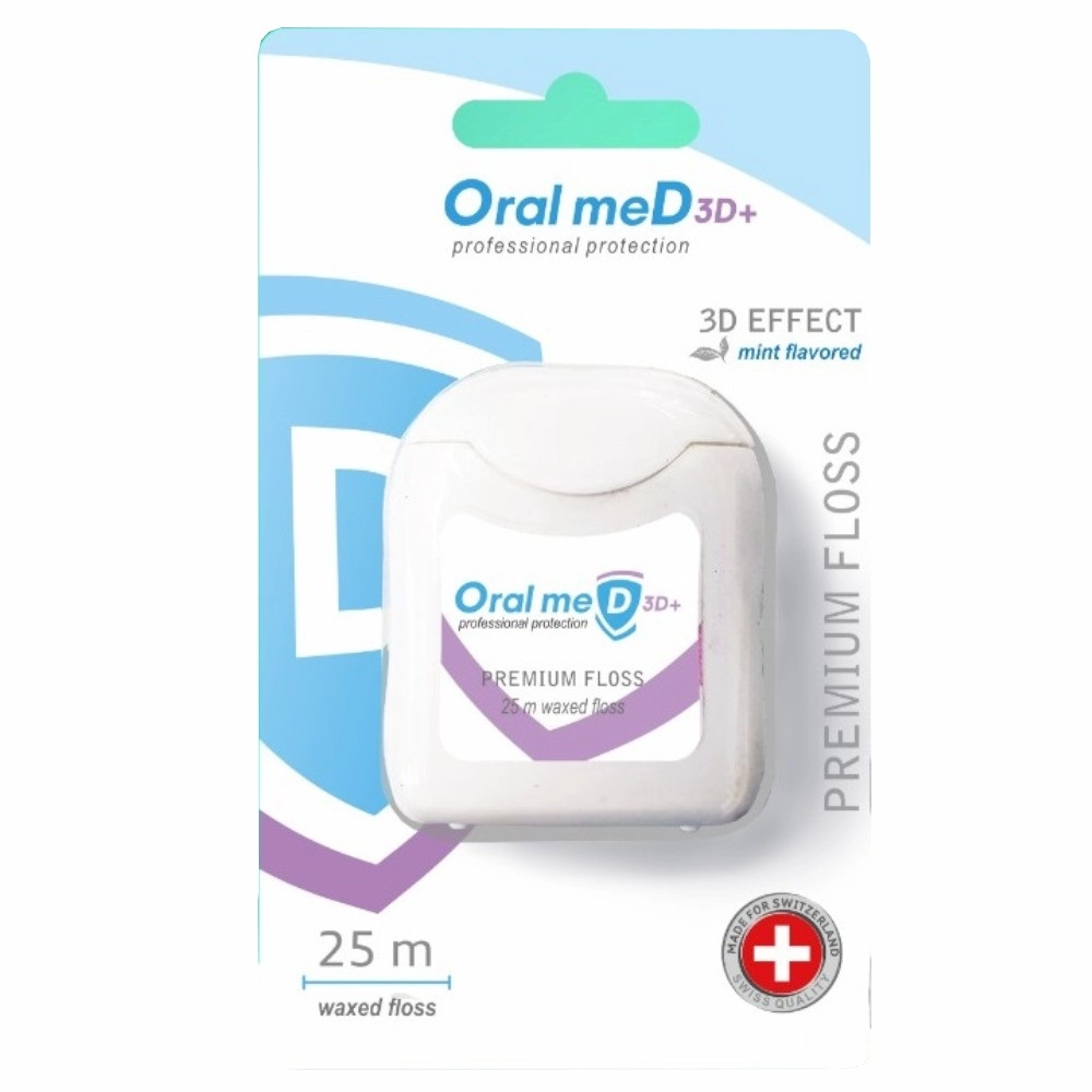 изображение Oral meD 3D+ нить зубная вощеная 25м от интернет-аптеки ФАРМЭКОНОМ