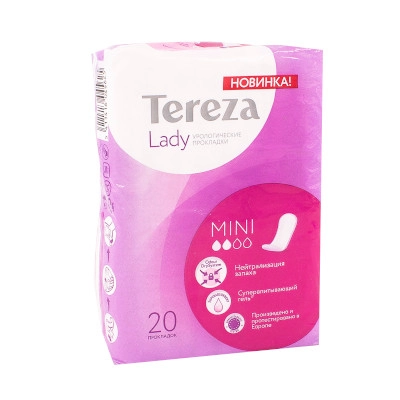 изображение Урологические прокладки для женщин TerezaLady Mini 20шт от интернет-аптеки ФАРМЭКОНОМ