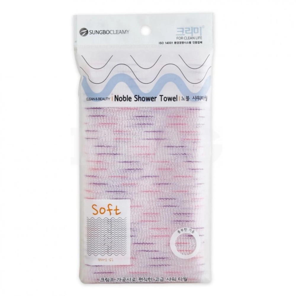 изображение Мочалка для тела Sungbo Cleamy Noble Shower Towel Волна средняя 28*95см от интернет-аптеки ФАРМЭКОНОМ