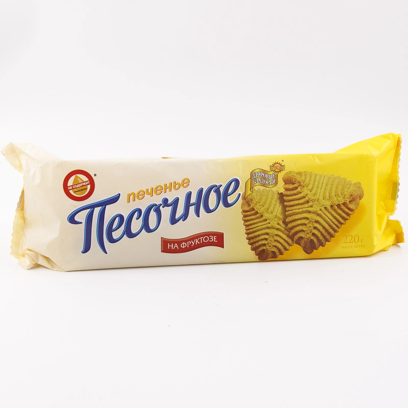 изображение Печенье Петродиет Песочное 220г на фруктозе от интернет-аптеки ФАРМЭКОНОМ