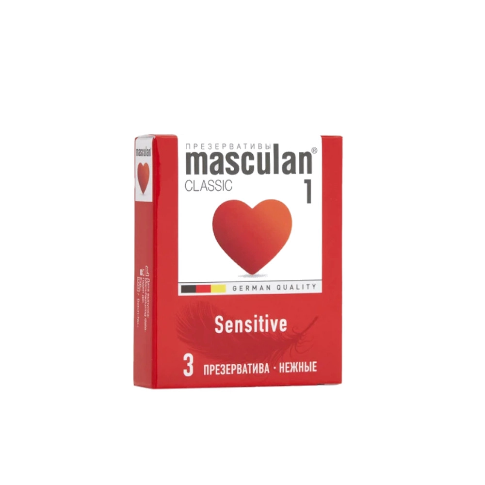изображение Презервативы Masculan Sensitive plus 3шт от интернет-аптеки ФАРМЭКОНОМ