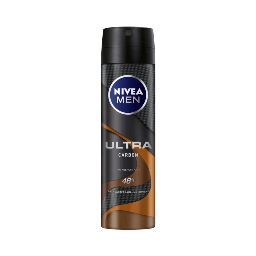 изображение Дезодорант-антиперспирант спрей Nivea For Men Ultra Carbon 150мл от интернет-аптеки ФАРМЭКОНОМ