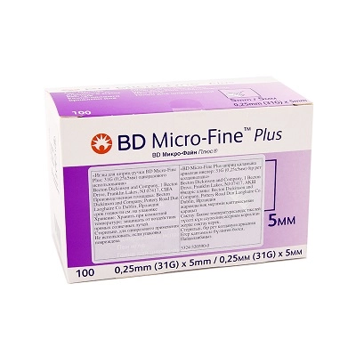  Иглы Micro-Fine Plus G-31(0,25х5мм), 100шт купить в аптеке ФАРМЭКОНОМ