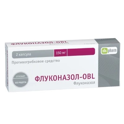изображение Флуконазол-OBL капс. 150мг N2 вн от интернет-аптеки ФАРМЭКОНОМ