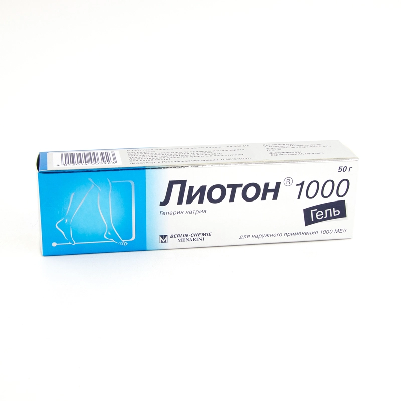 изображение Лиотон 1000 гель 50г туба наруж от интернет-аптеки ФАРМЭКОНОМ