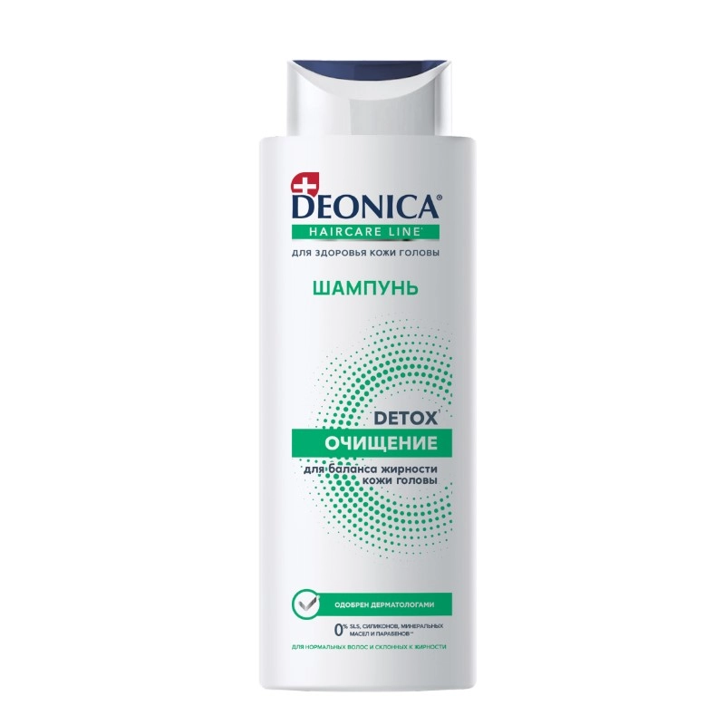 изображение DEONICA Detox очищение шампунь для баланса жирности кожи головы 380мл от интернет-аптеки ФАРМЭКОНОМ