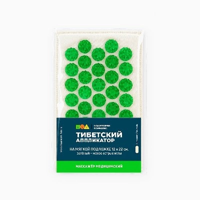  Аппликатор Кузнецова Тибетский зеленый коврик 12x22см для чувствительной кожи купить в аптеке ФАРМЭКОНОМ