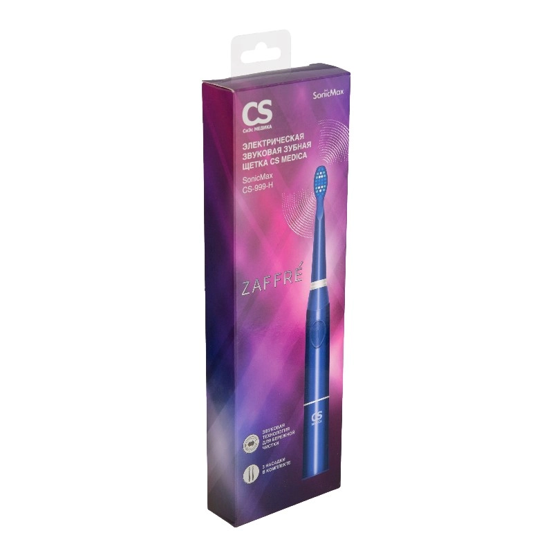 изображение Электрическая зубная щетка CS Medica CS-999-H звуковая синяя от интернет-аптеки ФАРМЭКОНОМ
