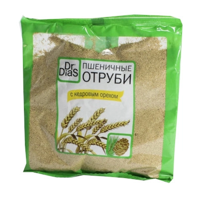 изображение Отруби Др.Диас 200г пшеничные с кедровым орехом от интернет-аптеки ФАРМЭКОНОМ