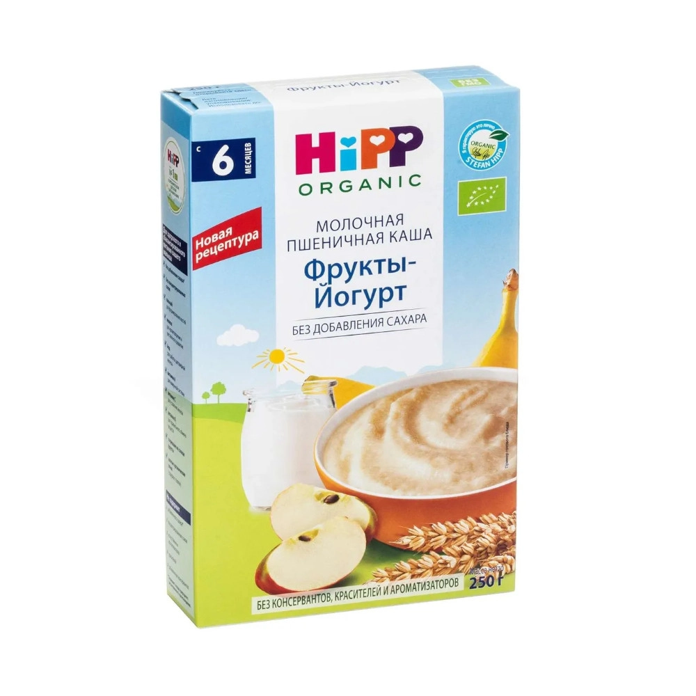 изображение Каша Hipp молочная пшеница-фрукты-йогурт 250г от интернет-аптеки ФАРМЭКОНОМ